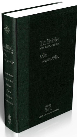 BIBLE AVEC NOTES D-ETUDE VIE NOUVELLE, RIGIDE, TOILE, NOIRE - SOCIETE BIBLIQUE DE - MAISON BIBLE