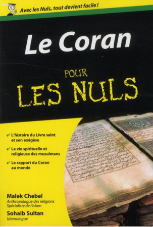 CORAN POCHE POUR LES NULS - CHEBEL/SULTAN - FIRST