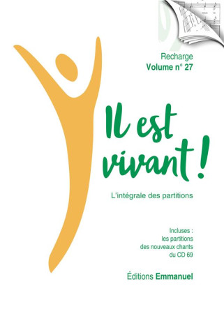 RECHARGE DE PARTITIONS POUR CLASSEUR  L INTEGRALE  - VOLUME N 27 - 2022 - COLLECTIF EMMANUEL M - EMMANUEL