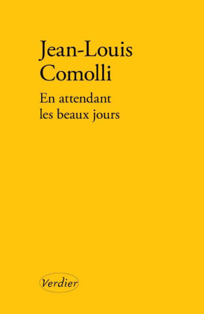 EN ATTENDANT LES BEAUX JOURS - COMOLLI JEAN-LOUIS - VERDIER