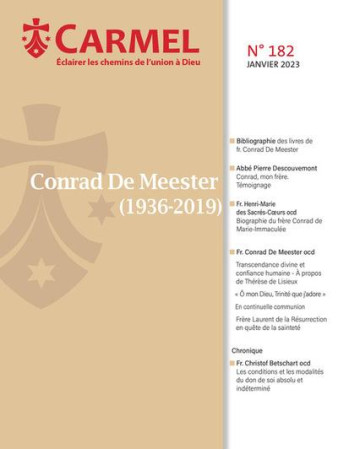 CONRAD DE MEESTER (1936-2019) - CARMEL 182 - JANVIER 2023 - SAUVAGE BAPTISTE - CARMEL