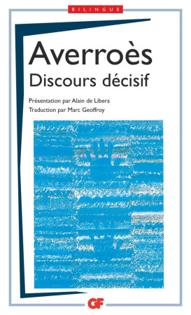 DISCOURS DECISIF - AVERROES - FLAMMARION