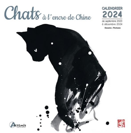 CALENDRIER CHATS A L-ENCRE DE CHINE 2024 - PECHANE - NC