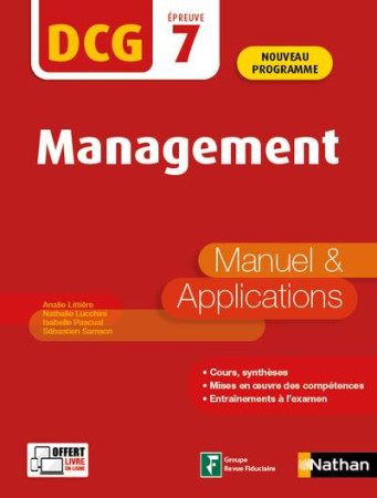 DCG EPREUVE 7  -  MANAGEMENT  -  MANUEL ET APPLICATIONS (EDITION 2020) - COLLECTIF - CLE INTERNAT