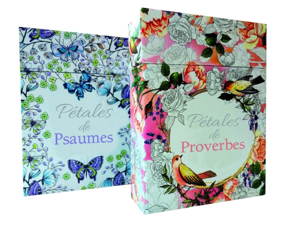 PETALES DE PSAUMES 44 CARTES A COLORIER - XXX - BIBLI O