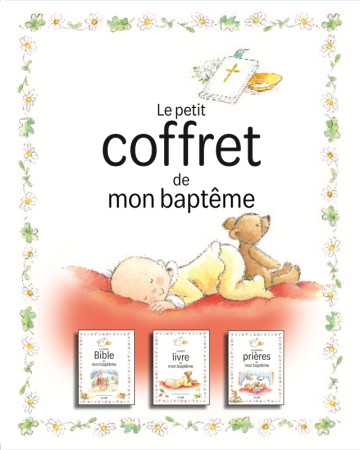 PETIT COFFRET DE MON BAPTEME / 3 LIVRES - XXX - BIBLI O