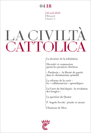 CIVILTA CATTOLICA / AVRIL 2018 - Antonio Spadaro, sj - PAROLE SILENCE