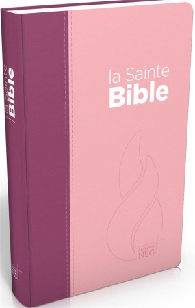 BIBLE SEGOND NEG COMPACTE - COUVERTURE SOUPLE, TOILE DUO ROSE PRALINE / VIOLET FRUITS DES BOIS EN TO - SEGOND NEG 1979 - MAISON BIBLE