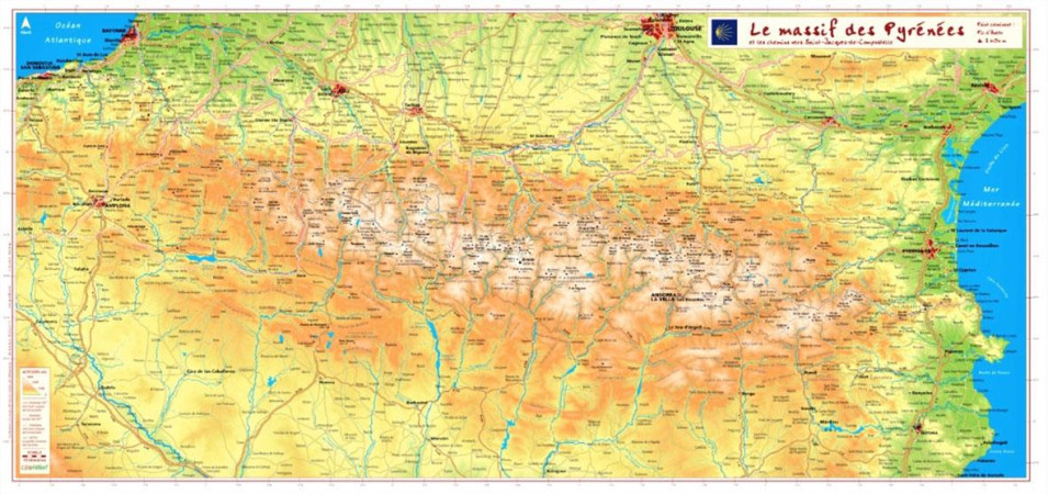 LE MASSIF DES PYRENEES ET LES CHEMINS VERS ST-JACQUES DE COMPOSTELLE - COLLECTIF - NC