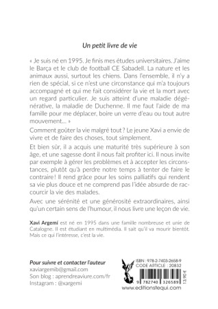 TEMOIGNAGE ESPAGNOL SUR LA FIN DE VIE - Xavi Argemi - TEQUI