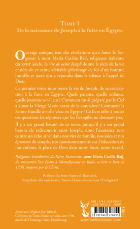 VIE DE SAINT JOSEPH - TOME 1 - Marie Cecilia BAIJ - TEQUI